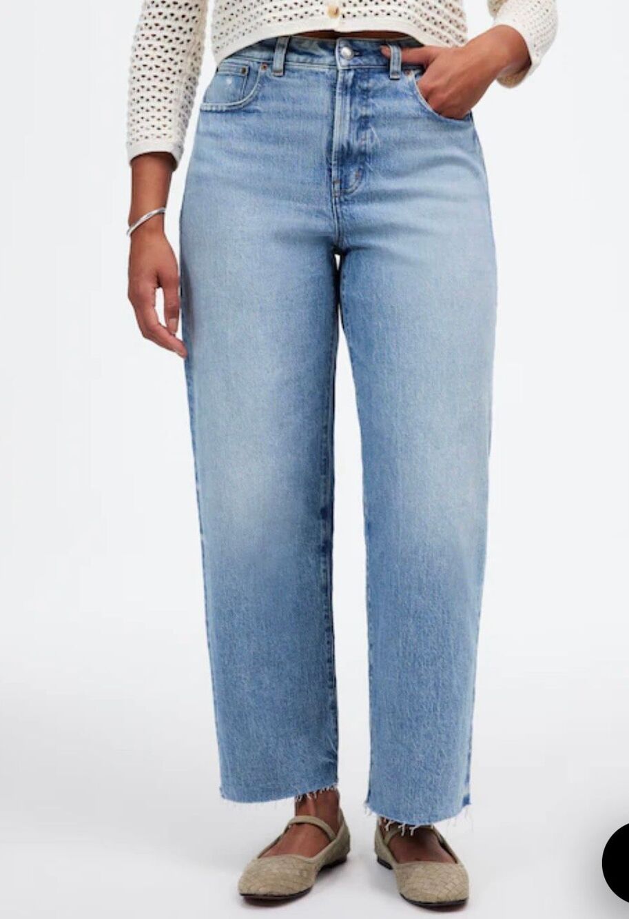 Madewell the perfect vintage wide leg crop Jean size 28